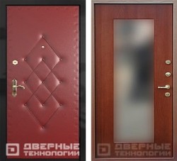 Металлическая дверь с отделкой зеркалом Д3-4