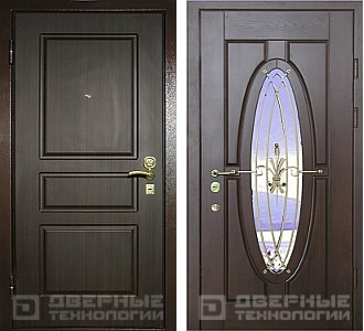 Металлическая дверь с отделкой зеркалом Д3-12